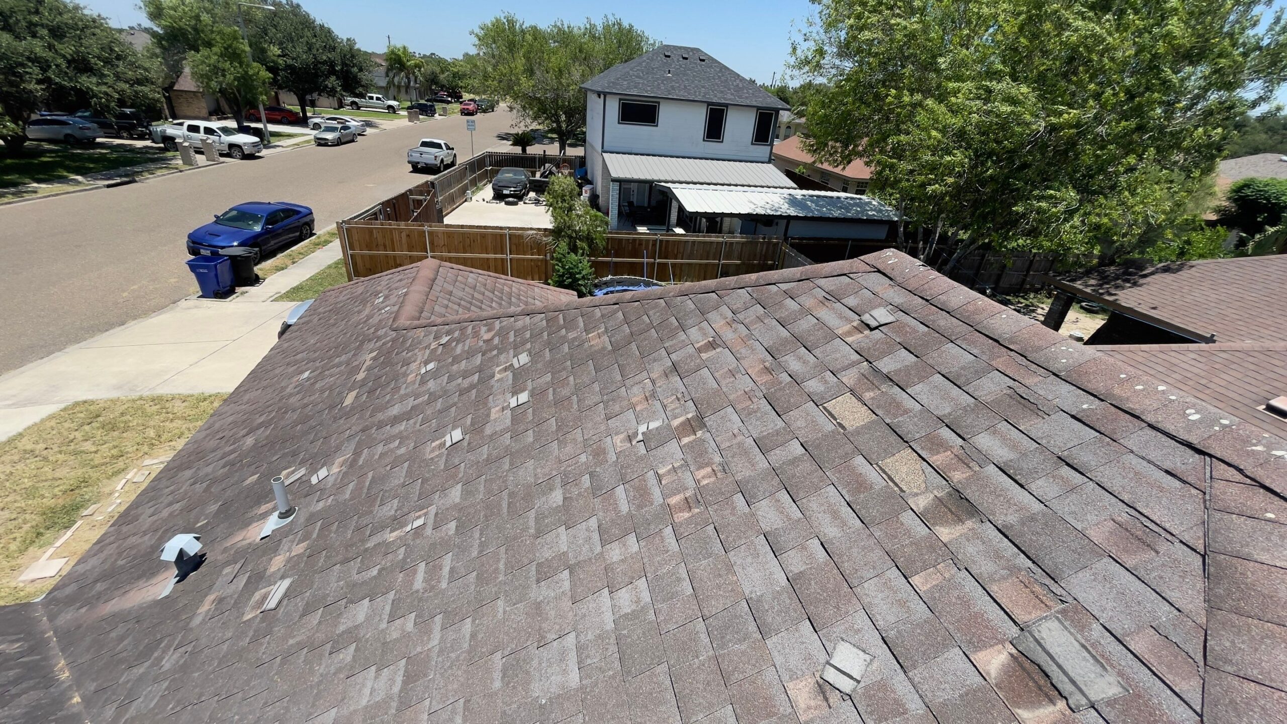 Hail damage asphalt shingles McAllen