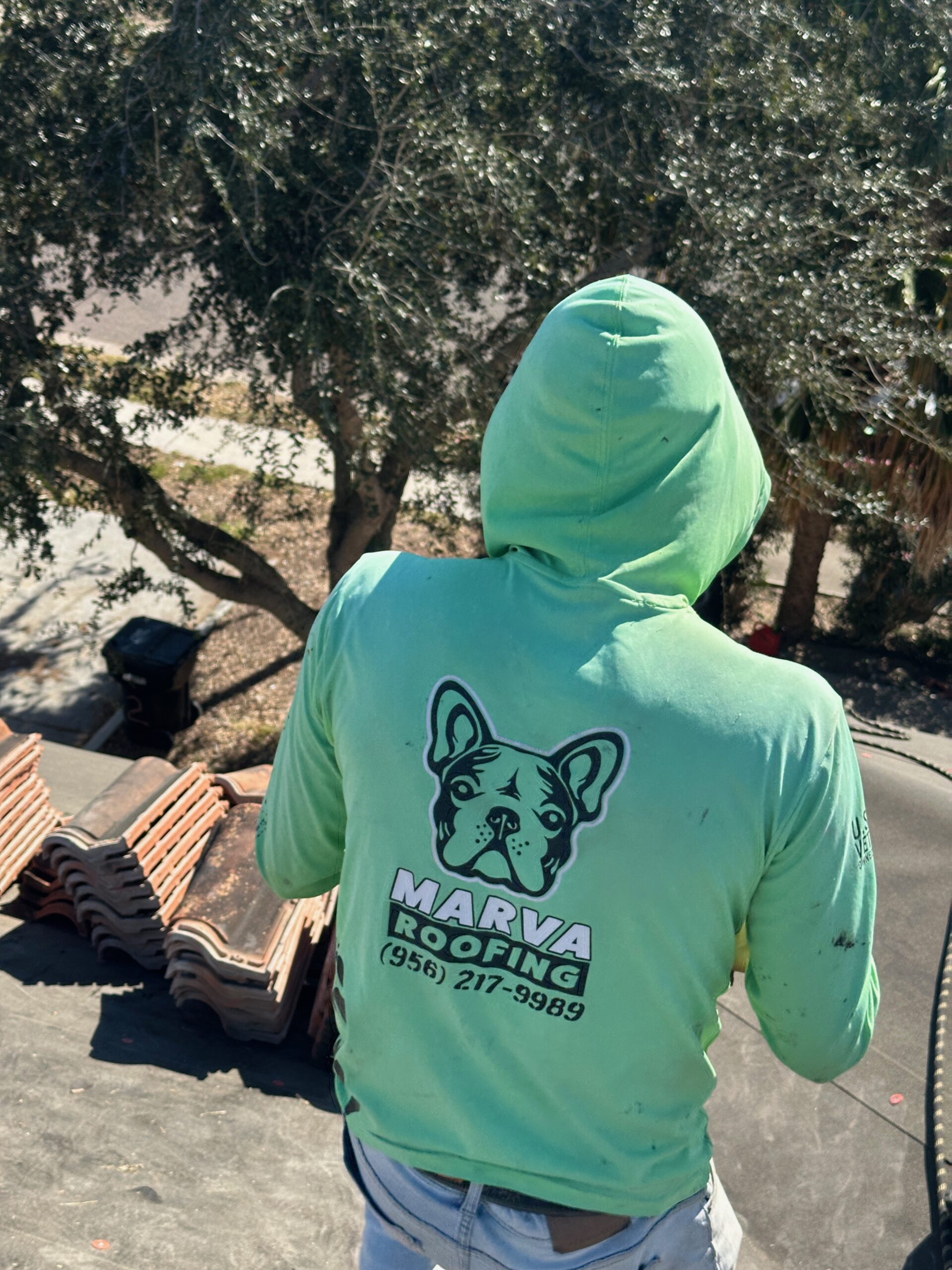 Tile roof inspection and homeowner consultation in McAllen