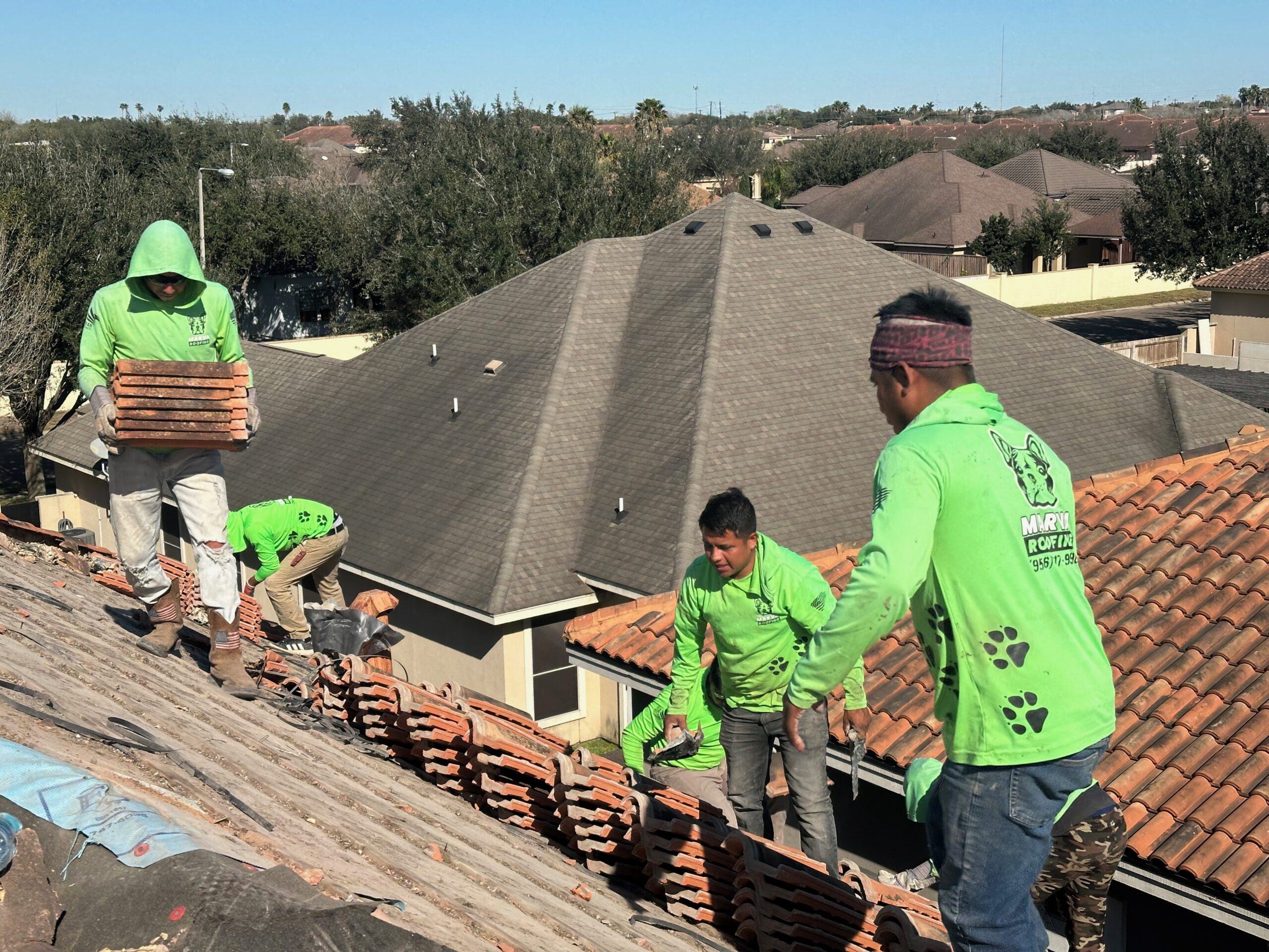 Marva Roofing homeowner consultation and roof inspection support in McAllen